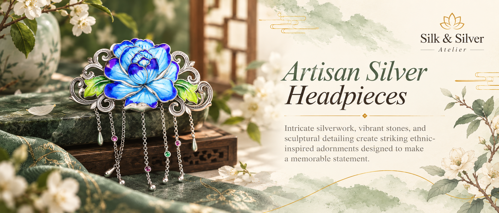 Traditional Silver Tassel Sets